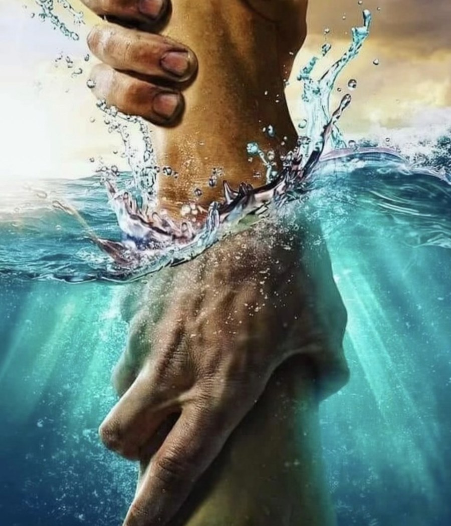 Hands holding and supporting another hand